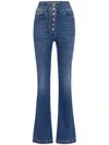 Elisabetta Franchi High-waisted Flared Denim Jeans In Blue