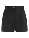 Elisabetta Franchi Pressed-crease Shorts In Black