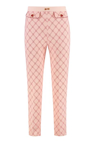 ELISABETTA FRANCHI ELISABETTA FRANCHI PRINTED CRÊPE TROUSERS
