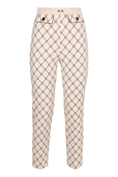 ELISABETTA FRANCHI ELISABETTA FRANCHI PRINTED CROPPED TROUSERS