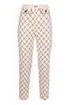 Elisabetta Franchi Printed Cropped Trousers In Green