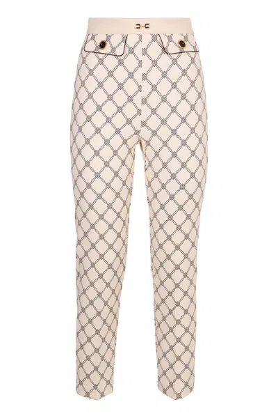 ELISABETTA FRANCHI ELISABETTA FRANCHI PRINTED CROPPED TROUSERS