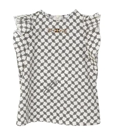 Elisabetta Franchi Printed Dress In White