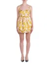 Elisabetta Franchi Printed Duchess Satin Doll Dress In Multi
