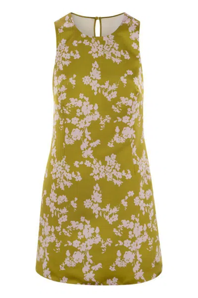 Elisabetta Franchi Printed Duchesse And Tulle Dress