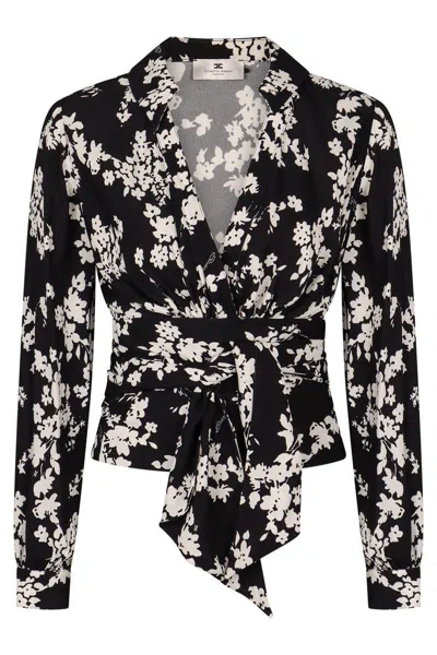 ELISABETTA FRANCHI ELISABETTA FRANCHI PRINTED GEORGETTE BLOUSE