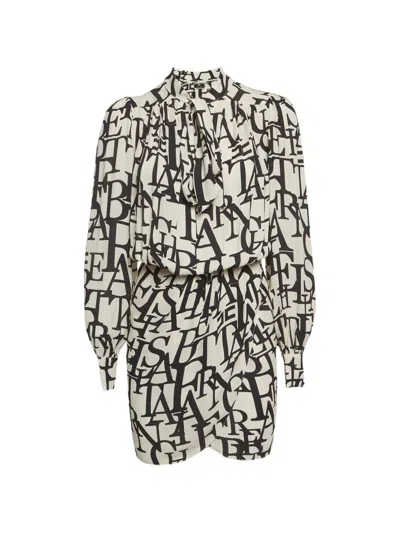 Pre-owned Elisabetta Franchi Printed Long-sleeve Dress In Neutral