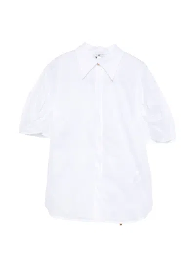Elisabetta Franchi Puff-sleeve Shirt In White