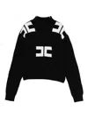 Elisabetta Franchi Pullover With Logo In Black
