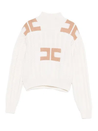 Elisabetta Franchi Kids' Pullover With Logo In White