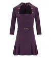 Elisabetta Franchi Purple Dress With Buttons In Purple