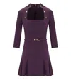 Elisabetta Franchi Purple Dress With Buttons In Purple