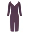 Elisabetta Franchi Purple Midi Sheath Dress In Purple