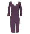 Elisabetta Franchi Purple Midi Sheath Dress In Purple