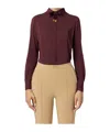 Elisabetta Franchi Pussy-bow Blouse In Red