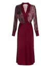 Elisabetta Franchi Python-print Jewel-detail Midi Dress In Red
