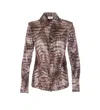 Elisabetta Franchi Python Print Shirt In Brown