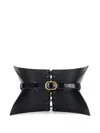 Elisabetta Franchi Python-print Bustier-style Belt In Blue