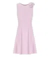 Elisabetta Franchi Quarzo Sheath Dress With Brooch In Pink
