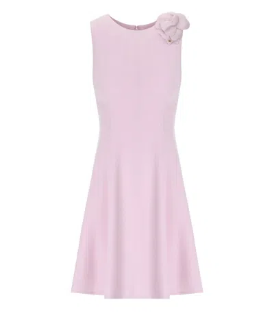 ELISABETTA FRANCHI QUARZO DRESS WITH BROOCH