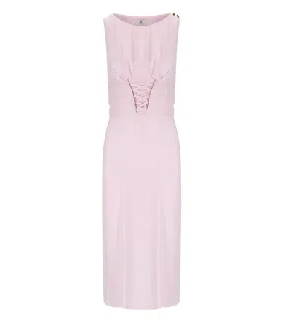 Elisabetta Franchi Quarzo Midi Dress In Pink