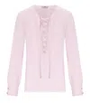 Elisabetta Franchi Quarzo Shirt With Laces In Pink