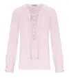 Elisabetta Franchi Quarzo Shirt With Laces In Pink