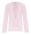 Elisabetta Franchi Quarzo Shirt With Laces In Pink
