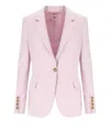 Elisabetta Franchi Quarzo Single Breasted Jacket In Pink