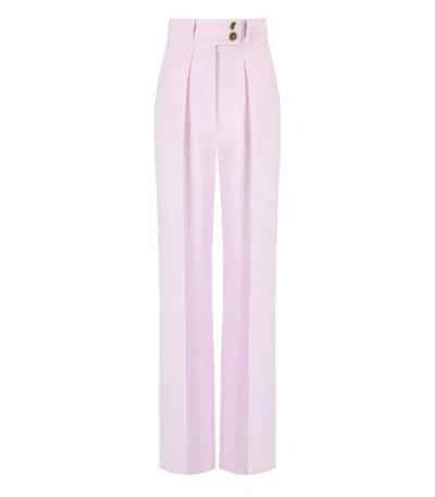 Elisabetta Franchi Quarzo Wide Leg Trousers In Pink