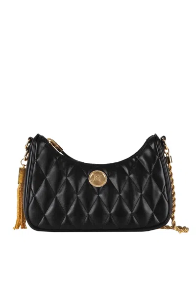 Elisabetta Franchi Quilted Eco-leather Bag In Black
