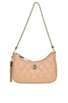 Elisabetta Franchi Quilted Eco-leather Bag In Sand