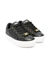 Elisabetta Franchi Quilted Logo-detail Sneakers In Black