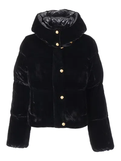 Elisabetta Franchi Quilted Padded Jacket In Black