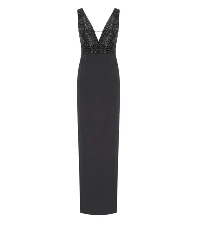 ELISABETTA FRANCHI RED CARPET BLACK DRESS