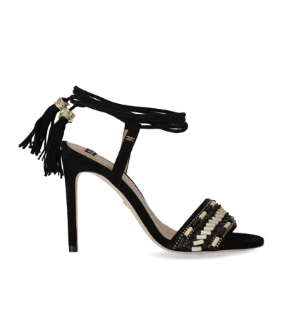 ELISABETTA FRANCHI RED CARPET BLACK HEELED SANDAL