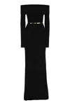 Elisabetta Franchi Red Carpet Chenille Dress With Belt