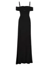 ELISABETTA FRANCHI ELISABETTA FRANCHI RED CARPET CREPE JERSEY DRESS WITH CORSET