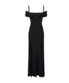 Elisabetta Franchi Red Carpet Crepe Jersey Dress With Corset In Black