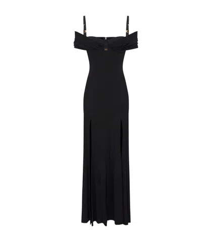 ELISABETTA FRANCHI ELISABETTA FRANCHI CORSET RED CARPET CREPE JERSEY DRESS