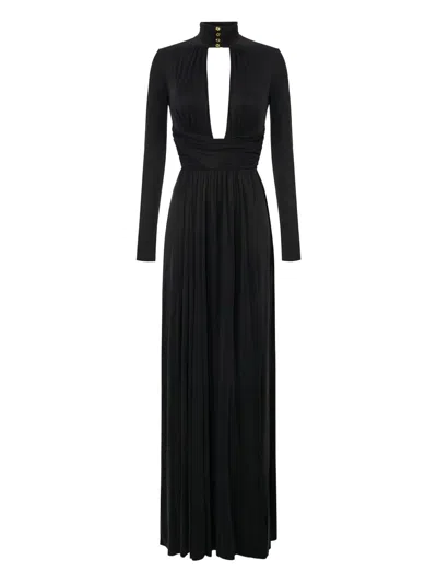 Elisabetta Franchi Red Carpet Draped Crossover Dress In Multi