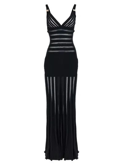 Elisabetta Franchi Black Red Carpet Dress