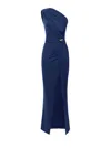 Elisabetta Franchi Asymmetric Red Carpet Dress In Blue