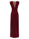 Elisabetta Franchi 'red Carpet' Dress In Burgundy