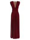 Elisabetta Franchi 'red Carpet' Dress In Burgundy