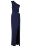 Elisabetta Franchi Asymmetric Red Carpet Dress In Black