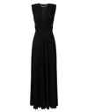 Elisabetta Franchi Red Carpet Lurex Jersey Dress In Black