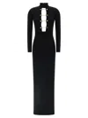 Elisabetta Franchi Open-back Maxi Dress In Black