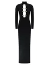 Elisabetta Franchi Open-back Maxi Dress In Black