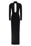 Elisabetta Franchi Open-back Maxi Dress In Black